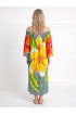 Hand Painted Rayon Off Shoulder Dress